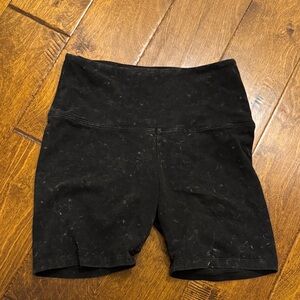 Marbled Look- PINK Victoria's Secret- Black Bike Shorts